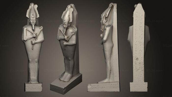 Египетские статуи и рельефы (Статуя Осириса, STKE_0065) 3D модель для ЧПУ станка